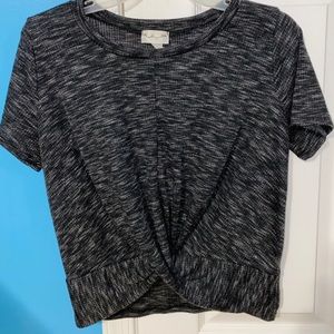 Super Soft Grey Knotted Tee